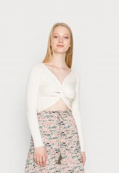 Billig 🤩 Even&Odd Damen WRAP FRONT JUMPER - Strickpullover - White 🔥