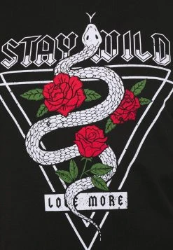 Bester Verkauf 💯 Even&Odd T-Shirt Print - Black | Damen 🧨 -SchuheKonig Geschaft cb70ae94032148759ff8755b8bb9133d