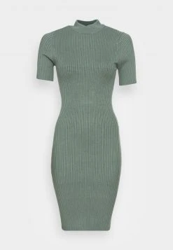 Neu 🔥 Even&Odd Damen PERKIN NECK SHORT SLEEVE 🎁 DRESS - Strickkleid - Olive ✨ -SchuheKonig Geschaft d4e7fffe0dc24e62bbf59e5c990bd0cc