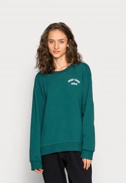 Billig 🥰 Even&Odd Oversized Printed Sweatshirt - Sweatshirt - Dark Green | Damen 🧨