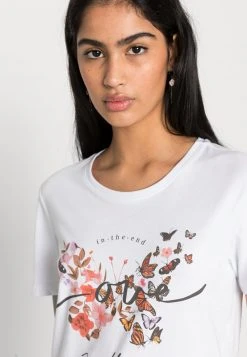 Bester Verkauf 🌟 Even&Odd Damen T-Shirt Print - White 🤩 -SchuheKonig Geschaft e2bc31f2ede44890903de3c30815b5c5