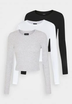 Billig 🔥 Even&Odd Damen 3er PACK - Langarmshirt - Black/white/light Grey ⭐ -SchuheKonig Geschaft e6d1151a132f4a9fbf97cbd907a28204