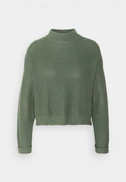 Brandneu 😀 Even&Odd CROPPED MOCK NECK - Strickpullover - Green | Damen ✔️ -SchuheKonig Geschaft e71bb0761ba34dbd84b96d7fb3726997