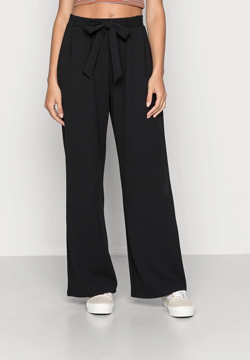 Großhandel ✨ Even&Odd BELT DETAIL WIDE LEG PANTS - Stoffhose - Black | Damen 😀 3 Großhandel ✨ Even&Odd BELT DETAIL WIDE LEG PANTS - Stoffhose - Black | Damen 😀