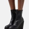 Rabatt ✨ Even&Odd Damen Plateaustiefelette - Black 👏