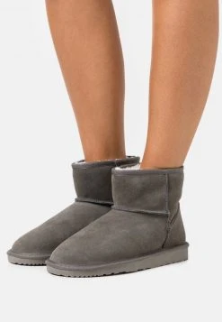 Top 10 ⌛ Even&Odd Damen LEATHER WINTER BOOTIES - Stiefelette - Grey ✔️