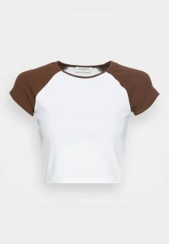 Bestpreis 🌟 Even&Odd T-Shirt Basic - White Brown | Damen 🛒 -SchuheKonig Geschaft f6aad9a2e5a04ce39d2d848da7bbd7db