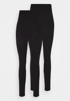 Budget 💯 Even&Odd HIGH WAISTED LEGGINGS 2 PACK - Leggings - Hosen - Black | Damen ❤️